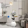 Coelho Astronauta Espacial Grande Enfeite para Lateral de Sofá, Estante de TV, Decoração de Chão, Presente de Inauguração de Casa para Sala de Estar, Decoração de Luxo Leve