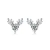 Pendientes de Trébol de Cuatro Hojas Más Vendidos en Xiaohongshu y Douyin, Plata de Ley S925 Incrustada con Moissanita, Pendientes de Moda y Versátiles al por Mayor