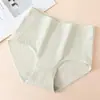 Calcinhas de Algodão Puro Jacquard Sem Costura com Controle de Barriga de Cintura Alta para Bebês, Mulheres de Meia-Idade e Idosas, Tamanho Grande Respirável Antibacterianas