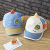 Gorra de Béisbol de Dibujos Animados de Dinosaurio para Bebé de Verano, Gorra Transpirable de Malla Fina con Protección Solar para Niños y Niñas, Gorra Versátil de Moda