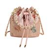 Nuevo Bolso de Mano Versátil Bordado con Cuentas de Estilo Chino para Mujer 2025 Verano Nuevo Estilo Nacional Niche Bolso Balde