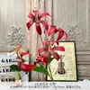 Nuevo Modelo de Lirio Dorado de 5 Cabezas Impreso en 3D Decoración de Boda Flores Artificiales, Accesorios para Fotos, Flores Falsas de Diseño Floral, Transfronterizo