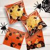 Saco auto-adesivo auto-selante para assar Saco para biscoitos de Halloween Saco para lanche de crisp de floco de neve Saco para embalagem de doces de abóbora e fantasma