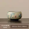 Taza de Té de Bambú Rojo Azul Pedernal Taza de Maestro Taza Individual Pieza Abierta Cuenco de Té Uso Personal de Alta Calidad Gongfu Juego de Té Degustación de Té Cerámico