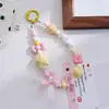Cadena de Teléfono con Llavero de Estrella de Cinco Puntas Arcoíris Creativo Dopamina Hecha a Mano con Cuentas Encanto para Bolsa Linda para Mujeres