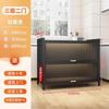 Estante de Almacenamiento para Gabinete de Cocina a Prueba de Polvo de Pie Multicapa para Hogar Comedor Gabinete Lateral Montado en la Pared Gabinete de Almacenamiento Integrado Gabinete para Almacenar Ollas