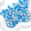 Cuentas de Grieta de Hielo, Cuentas de Vidrio de Flor Rota, Cuentas Sueltas de Vidrio, Pulseras de Amistad Hechas a Mano para DIY, Cuentas Redondas, Accesorios de Cuentas Sueltas