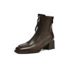 2026 Botas de Mujer Estilo Europeo y Americano Otoño e Invierno, Botas Cortas Martin con Retazos, Botas Profesionales de Tacón Medio Grueso, Tallas 40-43, Botas de Exportación