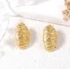 Europa e Estados Unidos Transfronteiriço Irregular Única Textura Geométrica Retro Vento Frio Feminino Liga Brincos Versátil Diário Estilo de Trajeto
