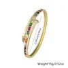 Pulseira Estilo INS Estilo Luxo Leve Moda Transfronteiriça Design Geométrico para Unhas Pulseira de Zircônia Quadrada Colorida Incrustada