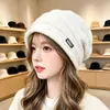 Gorro de tricô, unissex, adequado para outono e inverno, versátil, faz o rosto parecer menor, chapéu de lã estilo coreano, retrô, moderno e estiloso