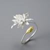 [Nuevo Producto] Anillo de Flor Estilo Pastoral S925 Anillo para Mujer Fresco Diseño Hecho a Mano Paquete de Datos