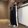Pantalones Rectos Casuales Gruesos de Pana con Forro Polar para Hombre, Holgados, Estilo Americano, Retro, con Costuras de Moda, Pantalones Deportivos para Hombre