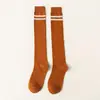 Calcetines bajos jk para mujer, de primavera y otoño, de estilo universitario, con rayas negras, de caña alta, color liso, con dos barras, japoneses para niños.