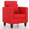 Novo Sofá Individual Pequeno de Couro e Tecido, Elegante e Simples, Poltrona Pequena para Hotel, Escritório, Lan House, Lazer