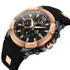 Reloj de Pulsera de Silicona de Recompensa Multifuncional Cronógrafo de 24 Horas Esfera Grande Luminoso Cuarzo Calendario