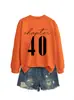 Capítulo 40 Amazon eBay Loja Independente Casual Confortável Feminino Outono Inverno Gola Redonda Manga Longa Moletom Camisa Base