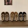 ¡Lana de Cordero! Zapatos Birkenstock de Suela Gruesa con Forro de Felpa para Mujer, Mocasines Retro de Invierno Mary Jane de una Correa, Zapatos Cálidos de Algodón