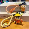 Baimao Original Crayon Shin-Chan Serie Tiempo al Aire Libre Llavero Dibujo Animado Pareja Colgante para Bolsa Llavero de Regalo
