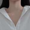 Ailoqi s925 Colar de Prata Feminino Estilo Coreano Moda Pequeno Fresco Brilhante Estrela Lua Elegante Único Diamante Clavícula Corrente D6627