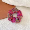 Ambiente de Año Nuevo 2025 Scrunchie de Felpa Roja Otoño e Invierno Aclarador Goma para el Cabello Accesorios para Moño Femenino