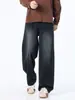 Pantalones Largos Casuales de Marca de Moda Muxi Clothing con Perlas Curvas Otoño para Hombre de Corte Holgado Adelgazantes Versátiles
