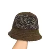 Sombrero de pescador tejido con diseño de patchwork, nuevo estilo coreano otoño/invierno 2026, versátil, favorecedor del rostro, moderno y elegante sombrero de cubo
