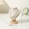Soporte de Exhibición de Collares al por Mayor de Fábrica, Maniquí de Madera para Exhibir Joyería de Cuello, Estante de Almacenamiento y Exhibición de Joyería de Perlas