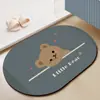 Diatom Mud Banheiro Absorvente Tapete de Piso Luz de Vaso Sanitário Tapete Antiderrapante de Luxo Porta de Entrada de Secagem Rápida Tapete de Pé Tapete de Porta de Vaso Sanitário