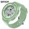 Reloj Deportivo Multifuncional Sanda para Hombres y Mujeres, Despertador Sencillo de Pantalla Única, Reloj de Pulsera Casual Luminoso, Reloj Electrónico de Venta Caliente para Fiesta de Estudiantes