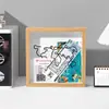 Caja de Almacenamiento para Boletos de Viaje, Caja de Almacenamiento de Boletos, Marco de Fotos para Registro de Viaje, Colección de Postales, Caja de Almacenamiento con Marco de Fotos Conmemorativo