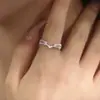 Anillo Fino de Diamante para Mujer, Estilo Japonés y K, Círculo Fino de Nicho, Anillo Pequeño de Diamante, Apertura Exquisita, Anillo Abierto de Oro Apilable