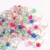 Lindo Anillo de Princesa Jardín de Niños Bebé Cristal de Imitación Diamante de Color Gema Abierto Joyería para Niños Accesorios de Juguete para Niñas