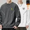 Sudadera de cuello redondo de peso pesado 380g, nuevo producto de invierno, corte holgado, forrada de felpa, de manga larga, jersey, camiseta base casual y versátil
