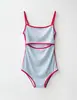 Traje de baño para mujer 2026 Nuevo Coreano Ins Gama Alta con Tirantes para Pecho Pequeño Cintura Alta Cubre Vientre Aspecto Adelgazante Sencillo Traje de baño de una pieza