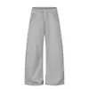 Pantalones de chándal casual con estampado de letras para hombre, corte holgado, estilo callejero europeo y americano, con diseño de bolsillo único