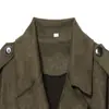 Comércio Exterior Atacado Roupas Europeias e Americanas Outono Nova Moda Simples Elegante Cintura Efeito Camurça Corta-vento Casaco