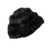 Gorro para Mujer en Otoño e Invierno, Gorro Colorido a Prueba de Viento, Gorro Cálido de Invierno que Hace que la Cara Parezca Más Pequeña, Gorro Grueso de Lana Tejida con Felpa para Proteger las Orejas