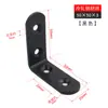 Suporte de Prateleira de Ferro Angular 90 Graus Revestido com Pó Preto Aço Laminado a Frio Espessado Suporte de Prateleira Suporte Angular em L Suporte Angular Preto