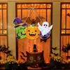 20,24 millones de decoraciones para fiestas de Halloween, calabazas, murciélagos, puertas colgantes, escenas de festivales fantasmas, adornos colgantes de Halloween.