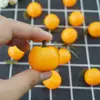 Modelo de fruta de plástico de simulación naranja naranja naranja mini hoja de naranja modelo de verdura de fruta falsa naranja venta al por mayor