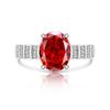Anel Flor de Gelo Colorida Brilhante Corte Ovo de Pombo Cruzamento Europeu e Americano Transmissão ao Vivo Venda Quente Moda Luxo Leve Joias de Diamante de Alto Carbono