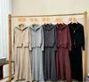 Conjunto de Punto Casual de Moda Transfronterizo para Mujer, Nuevo Estilo Otoño e Invierno, Rejuvenecedor, Holgado, Adelgazante Conjunto de Dos Piezas de Suéter y Falda