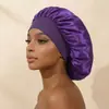 Gorro de Cuidado del Cabello Elástico de Ala Ancha Grande 35cm Color Sólido Gorro de Dormir de Alta Elasticidad de Moda Gorro