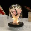 Luz de Mesa LED Personalizada de Rosa Eterna para Feriado Presente Luz Noturna Ornamento Brilhante Que Não Murcha Flor Eterna