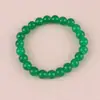 Collar de cuentas de imitación de jade de mármol blanco de 8 mm, pulsera de cuentas redondas multicolor, pulsera de hielo transparente DIY, collar al por mayor