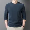 Moletom espesso com gola redonda e forro de fleece masculino transfronteiriço, camiseta básica quente casual de outono e inverno masculina, roupa masculina estilo pai