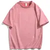 Nueva Camiseta de Ante Verano 2026 Camiseta de Manga Corta de Peso Pesado 220g Color Puro Manga Corta Unisex Ropa de Pareja