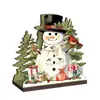 MZ1280-1290 Portarrollos de Madera de Navidad Decoración para Fiesta Festiva Árbol de Pino 3D Muñeco de Nieve Decoración de Mesa