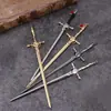 Estilo Nuevo Chino Metal Espada Pasador Oro Diy Hecho a Mano Cuerpo de Pasador de Espada Colgante de Borla Pasador Hanfu Cuerpo